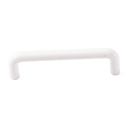Laurey Cabinet Knobs, 96mm Plastic Pull - White - cabinetknobsonline