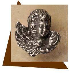 Anne At Home Cherub In Wings Cabinet Knob  Left - cabinetknobsonline