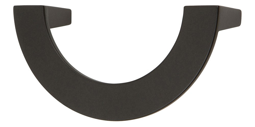 ATLAS HOMEWARES CABINET HARDWARE ROUNDABOUT PULL 3" CC MATTE BLACK - cabinetknobsonline