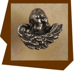 Anne At Home Cherub In Wings Cabinet Knob - Right - cabinetknobsonline