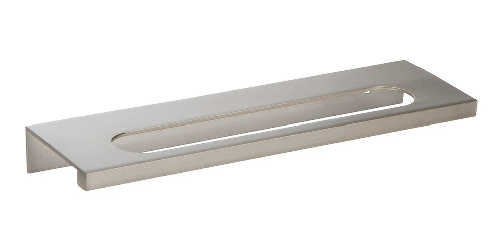 ATLAS HOMEWARES CABINET HARDWARE MODERN SQUARE EDGE PULL 128 MM CC BRUSHED NICKEL - cabinetknobsonline