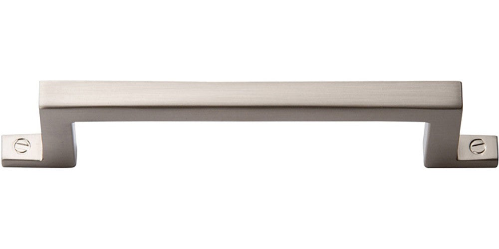 ATLAS HOMEWARES CABINET HARDWARE CAMPAIGN BAR PULL 96MM CC BRUSHED NICKEL - cabinetknobsonline