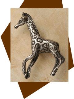 Anne At Home Giraffe Cabinet Knob - Left - cabinetknobsonline