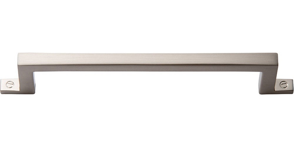 ATLAS HOMEWARES CABINET HARDWARE CAMPAIGN BAR PULL 128MM CC BRUSHED NICKEL - cabinetknobsonline