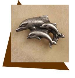 Anne At Home Dolphin Family Cabinet Knob - Left - cabinetknobsonline