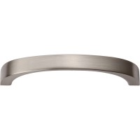 ATLAS HOMEWARES CABINET HARDWARE Tableau Curved Handle 3" BRUSHED NICKEL - cabinetknobsonline