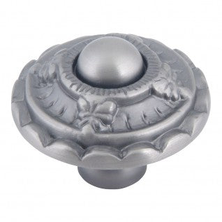 ATLAS HOMEWARES CABINET HARDWARE ST MICHEL KNOB PEWTER - cabinetknobsonline