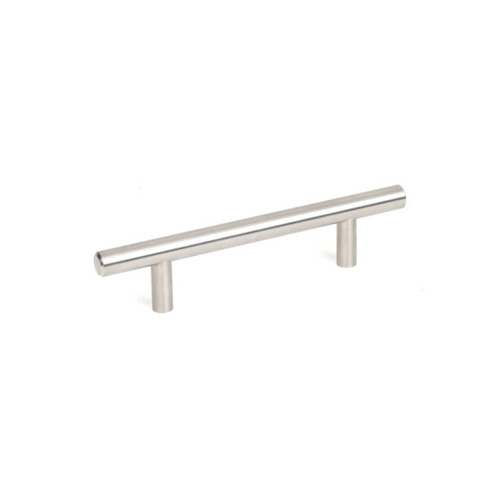 Century Cabinet Hardware Stainless - Stainless Steel, 96mm cc T-Handle, 156mm oa, Brushed Stainless Steel - cabinetknobsonline