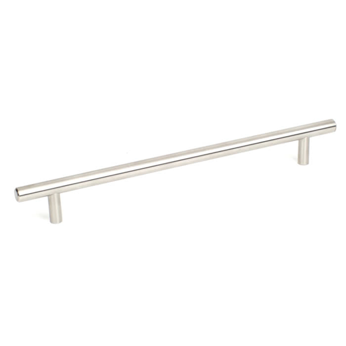 Century Cabinet Hardware Stainless - Stainless Steel, 224mm cc T-Handle, 284mm oa, Brushed Stainless Steel - cabinetknobsonline