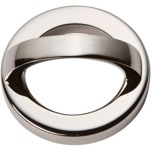 ATLAS HOMEWARES CABINET HARDWARE Tableau 1 7-8"  Round Base & Top POLISHED NICKEL - cabinetknobsonline