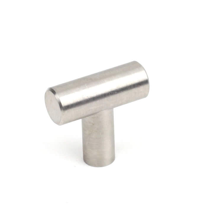 Century Cabinet Hardware Stainless - Stainless Steel, 1-3-8" dia. T-Knob, Brushed Stainless Steel - cabinetknobsonline