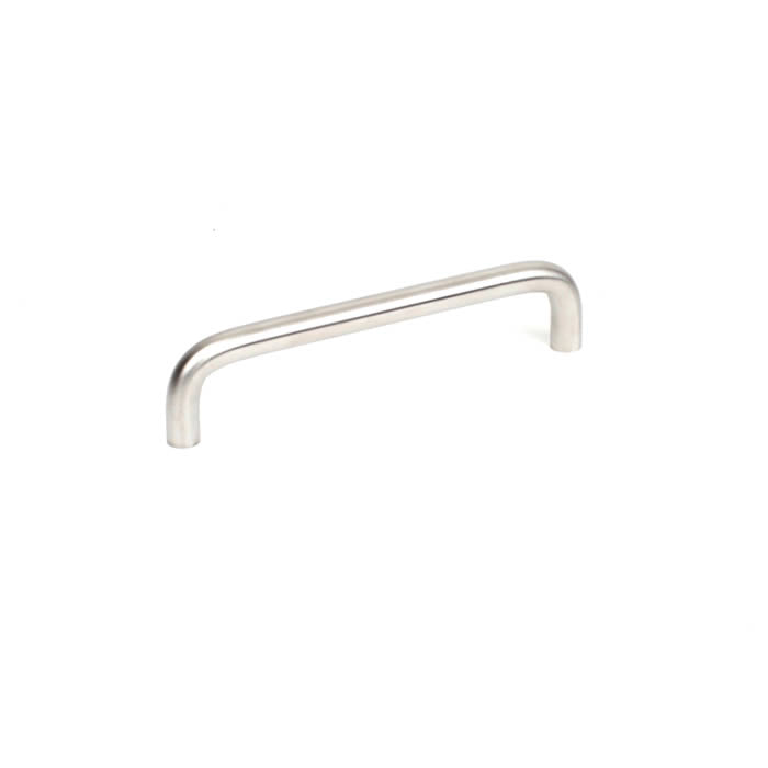 Century Cabinet Hardware Stainless - Stainless Steel, 128mm cc D-Handle, Brushed Stainless Steel - cabinetknobsonline