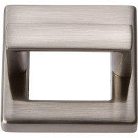 ATLAS HOMEWARES CABINET HARDWARE Tableau, 1 7-16" Square Base & Top BRUSHED NICKEL - cabinetknobsonline