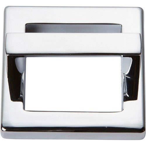 ATLAS HOMEWARES CABINET HARDWARE Tableau, 1 7-8" Square Base & Top CHROME - cabinetknobsonline