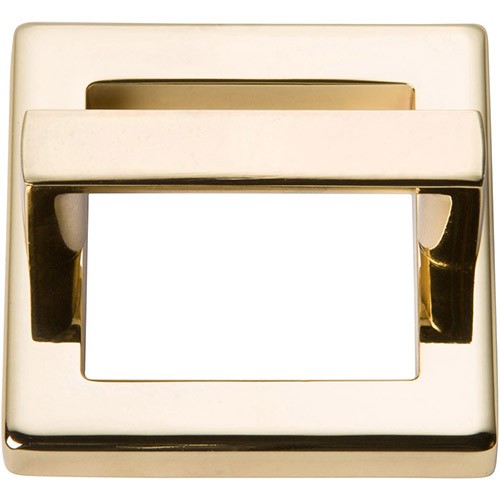 ATLAS HOMEWARES CABINET HARDWARE Tableau, 1 7-8" Square Base & Top  FRENCH GOLD - cabinetknobsonline