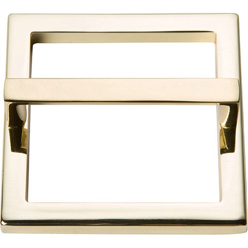 ATLAS HOMEWARES CABINET HARDWARE Tableau, 3" Square Base & Top  FRENCH GOLD - cabinetknobsonline