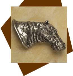 Anne At Home Hippo Head Cabinet Knob - Right - cabinetknobsonline