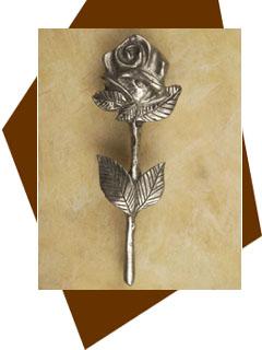 Anne At Home Rose W-Stem & Leaves Cabinet Knob - cabinetknobsonline