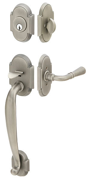 Emtek Door Hardware Brass Tubular Entry Handleset Nashville Single Cylinder - cabinetknobsonline