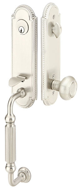 Emtek Door Hardware Brass Tubular Entry Handleset Orleans Double cylinder - cabinetknobsonline