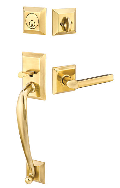 Emtek Door Hardware Brass Tubular Entry Handleset Franklin Dummy - cabinetknobsonline