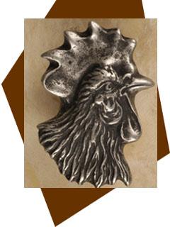 Anne At Home Rooster Head Cabinet Knob - Right - cabinetknobsonline