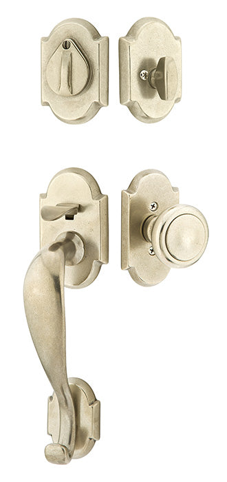 Emtek Door Hardware Sandcast Bronze Tubular Entry Handleset Denver Dummy - cabinetknobsonline