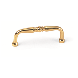 Laurey Cabinet Knobs, 3" Pull - Solid Brass - cabinetknobsonline