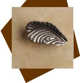 Anne At Home Leaf Cabinet Knob - Large - cabinetknobsonline