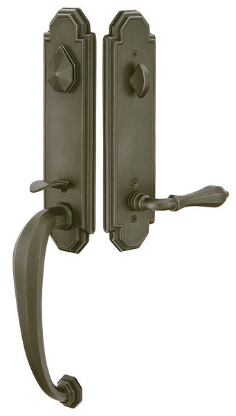 Emtek Door Hardware Lost Wax Cast  Bronze Tubular Entry Handleset Octagon Double Cylinder - cabinetknobsonline