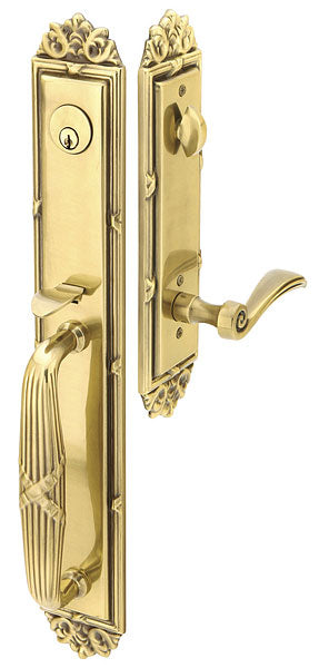 Emtek Door Hardware Brass Tubular Entry Handleset Imperial Dummy - cabinetknobsonline