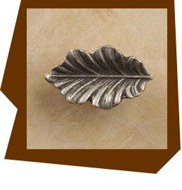 Anne At Home Fancy Oak Leaf Cabinet Knob - Small - cabinetknobsonline