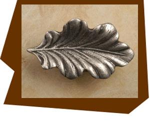 Anne At Home Fancy Oak Leaf Cabinet Knob - Large - cabinetknobsonline