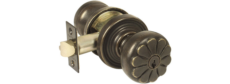 Emtek Door Hardware Lost Wax Cast Bronze Key In Knobset -Leverset Dummy # 14 Rosette - cabinetknobsonline