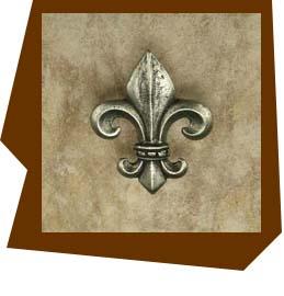 Anne At Home Fleur-De-Lis  Cabinet Knob-Large - cabinetknobsonline