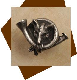 Anne At Home Fox In Horn Cabinet Knob - cabinetknobsonline