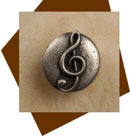 Anne At Home Clef-Music Cabinet Knob - cabinetknobsonline