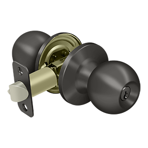 Deltana Architectural Hardware Residential Locks: Home Series Round Knob Entry each - cabinetknobsonline