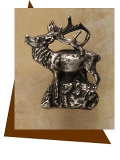 Anne At Home Elk On Mountain Cabinet Knob-Left - cabinetknobsonline