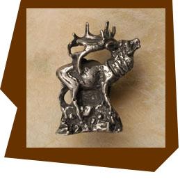 Anne At Home Elk On Mountain Cabinet Knob-Right - cabinetknobsonline