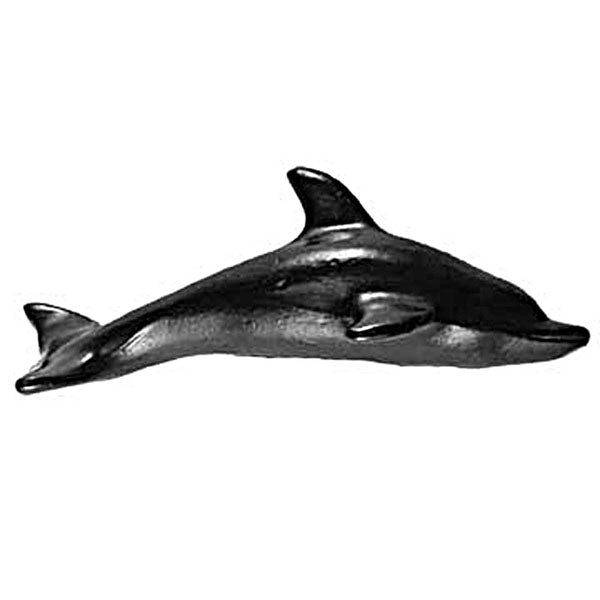 Sierra Lifestyles - Big Sky Cabinet Hardware Dolphin Knob - Black - cabinetknobsonline
