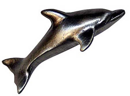 Sierra Lifestyles - Big Sky Cabinet Hardware Dolphin Knob - Bronzed Black - cabinetknobsonline