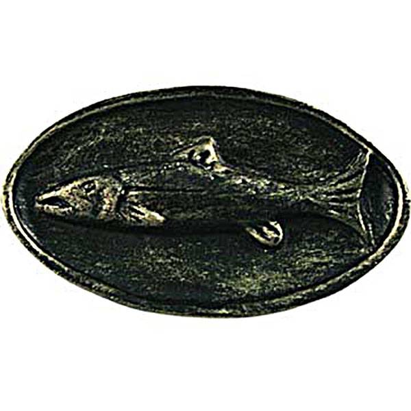Sierra Lifestyles - Big Sky Cabinet Hardware Fish Mount Knob - Bronzed Black - cabinetknobsonline