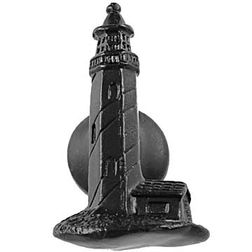Sierra Lifestyles - Big Sky Cabinet Hardware Lighthouse Knob - Black - cabinetknobsonline