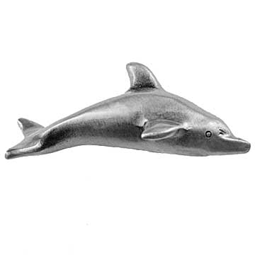 Sierra Lifestyles - Big Sky Cabinet Hardware Dolphin Knob - Pewter - cabinetknobsonline