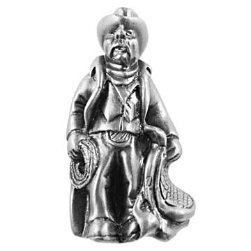 Sierra Lifestyles - Big Sky Cabinet Hardware Cowboy Knob - Pewter - cabinetknobsonline