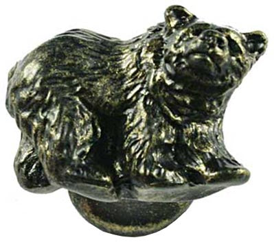 Sierra Lifestyles - Big Sky Cabinet Hardware Grizzly Knob - Bronzed Black - cabinetknobsonline