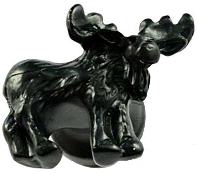 Sierra Lifestyles - Big Sky Cabinet Hardware Moose Humor Knob - Black - cabinetknobsonline