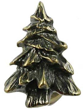 Sierra Lifestyles - Big Sky Cabinet Hardware Tree Knob - Antique Brass - cabinetknobsonline