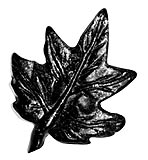 Sierra Lifestyles - Big Sky Cabinet Hardware Maple Leaf Knob - Black - cabinetknobsonline